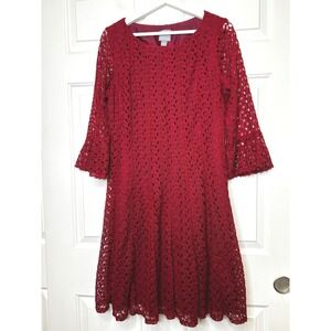 Rabbit Rabbit Rabbit Designs Lace Dress 14 NEW Bell Sleeve A-Line